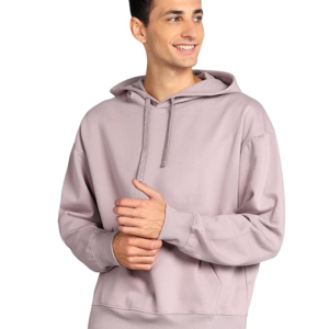Alan Jones Clothing Men’s Solid Oversized Hoodie | Cotton Blend Pullover with Kangaroo Pocket & Adjustable Hood | Casual Winter